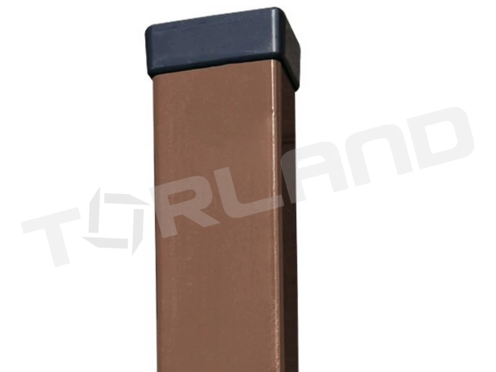 60*40 mm-es oszlop RAL 8017 barna bevonatos